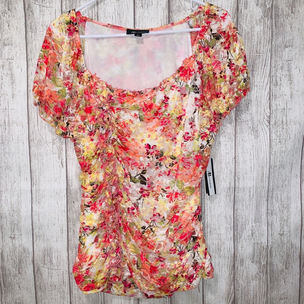 AB Studio Multicolor lace top